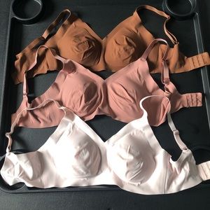 AERIE  3PK Real Free Padded Bralette L, DD